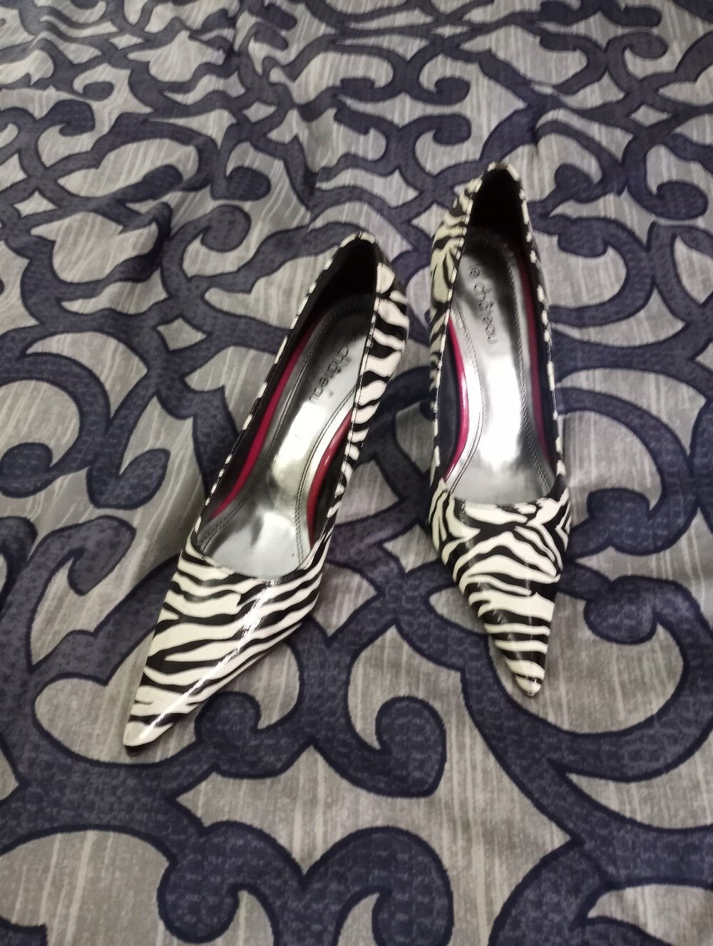 LE CHATEAU 3" Stiletto Heel Zebra Print Pumps